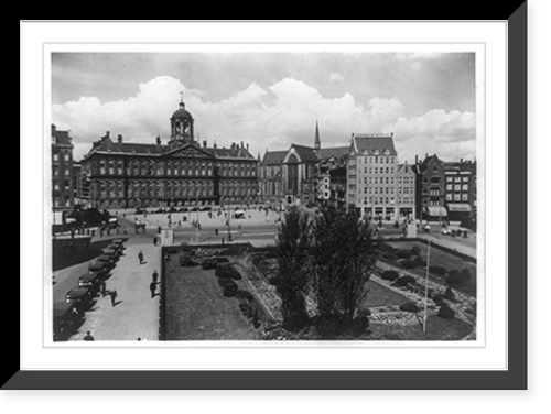 Historic Framed Print, [Royal Palace on Dam, Amsterdam],  17-7/8" x 21-7/8"