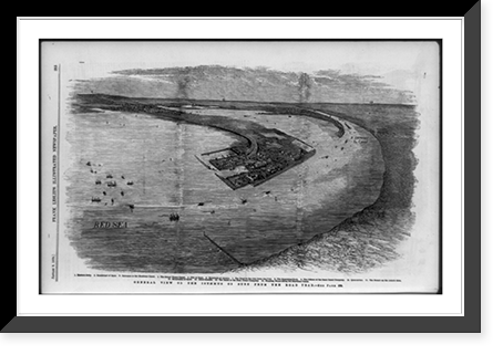 General view of the isthmus of Suez from the road Tead, Vintage Print