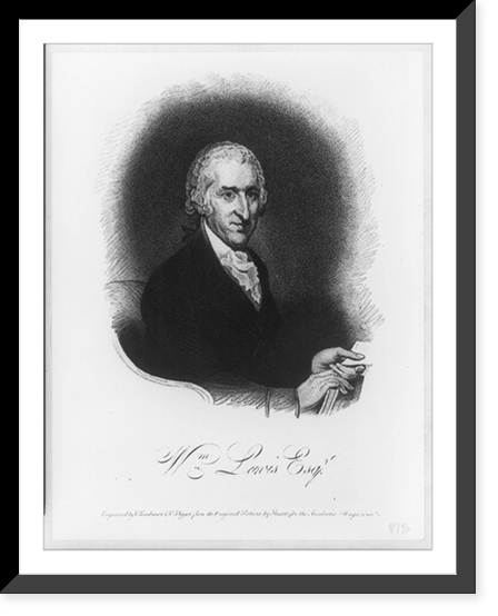 Wm. Lewis Esqr..engraved by C. Goodman & R. Piggot, from the original picture by Stuart for the Analectic Magazine, Antique Poster