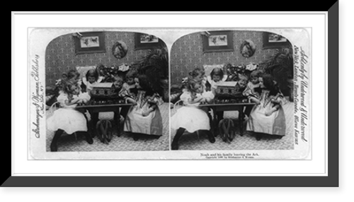 Historic Framed Print, Noah and his family leaving the ark,  17-7/8" x 21-7/8"