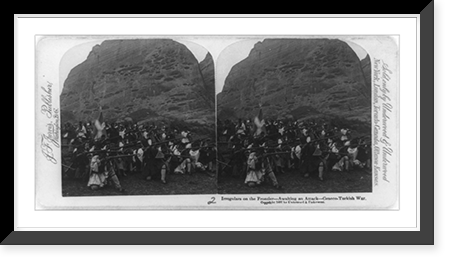 Historic Framed Print, Irregulars on the frontier. awaiting an attack. Graeco-Turkish War,  17-7/8" x 21-7/8"
