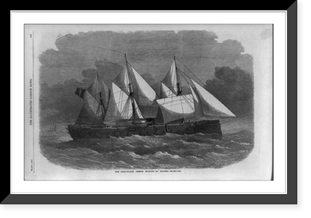 The Iron-coated French frigate La Gloire.Smythh. Classic, Vintage Wall Art