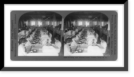 Folding and ironing linen collars, Troy, N.Y, Historic Reproduction