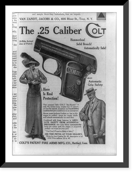 The .25 caliber Colt Classic, Antique Poster