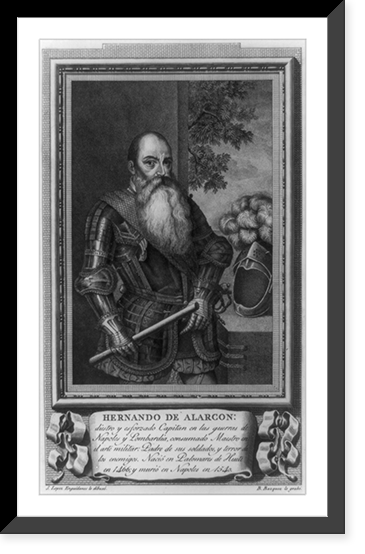 Hernando de Alarcon..B. Bazquez lo grab&oacute; ; J. Lopez Enguidanos lo dibux&oacute;. Classic, Historic Reproduction