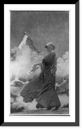 The wind blowing off the glacier fluttering her gown, Vintage Wall Art