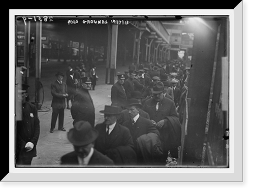 Historic Framed Print, Crowd entering Polo Grounds gates for Game 1 of 1913 World Series (baseball),  17-7/8" x 21-7/8"