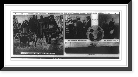 Initial point-to-point steeplechase of the Whitemarsh Valley Hunt Club, April 6, Historic Print