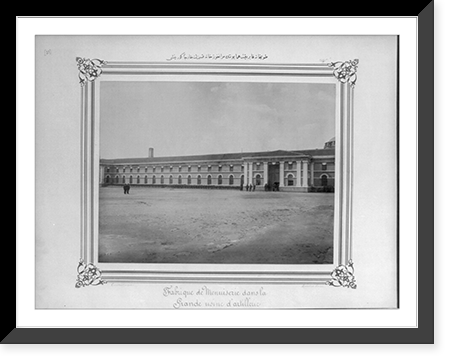 Historic Framed Print, [Exterior view of the carpentry workshop of the Imperial Tophane Factory].Constantinople, Abdullah Fr&egrave;res.,  17-7/8" x 21-7/8"