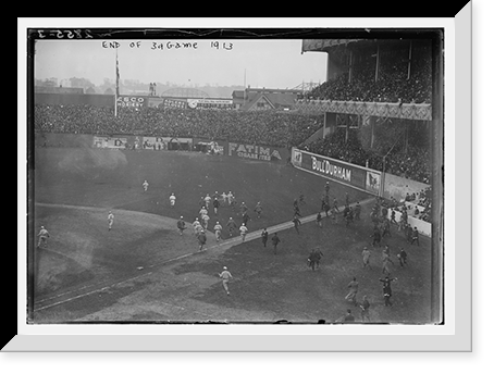 Historic Framed Print, Game Three of the 1913 World Series, Philadelphia Athletics vs. New York Giants at the Polo Grounds, New York (baseball),  17-7/8" x 21-7/8"