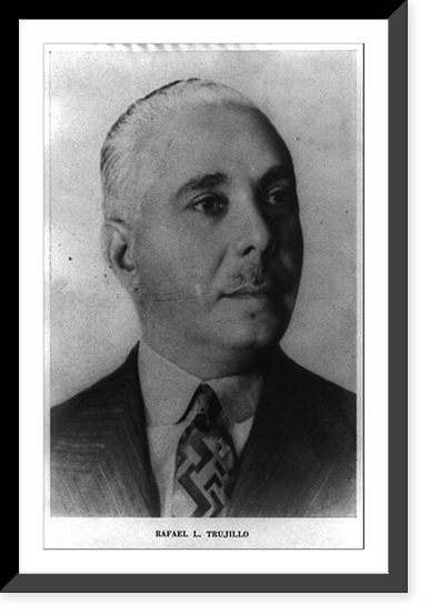 Historic Framed Print, [Rafael L. Trujillo, head-and-shoulders portrait, facing right],  17-7/8" x 21-7/8"