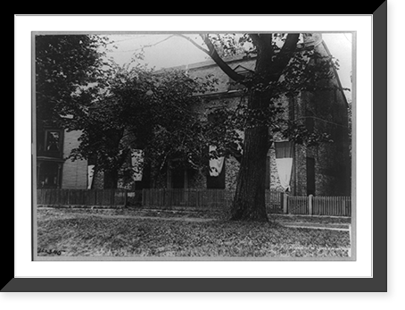 Historic Framed Print, [Old Fort Crailo, Riverside Avenue, Rensselaer, New York, birthplace of Yankee Doodle,  at time it was given to the state by Mrs. Susan DeLancey Van Rensselaer Strong of Philadelphia],  17-7/8" x 21-7/8"