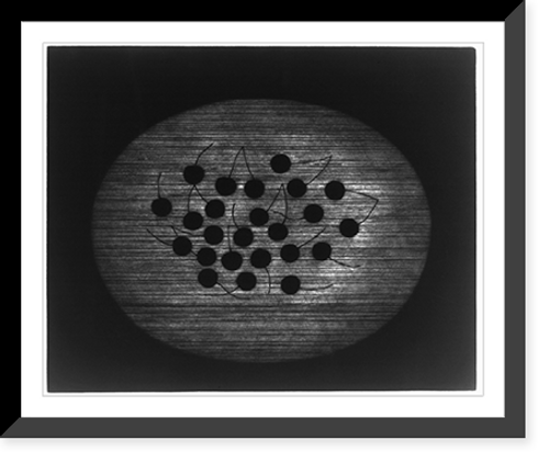 Historic Framed Print, Plat ronde et cerises,  17-7/8" x 21-7/8"