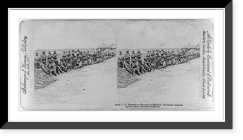 Historic Framed Print, 22nd U.S. Infantry in bivouac at Malolos, Philippine Islands,  17-7/8" x 21-7/8"