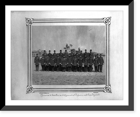 Officers of the First Battalion of the First Infantry Regiment of the Imperial Guard.Abdullah Fr&egrave;res, Phot., Constantinople. Classic, Vintage Poster