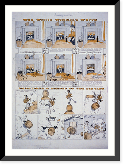 Wee Willie Winkie's world. They are all dozing comfortably. by Lyonel Feininger Hans takes a survey of the scenery.K Pommerhanz, Munich, Vintage Wall Art