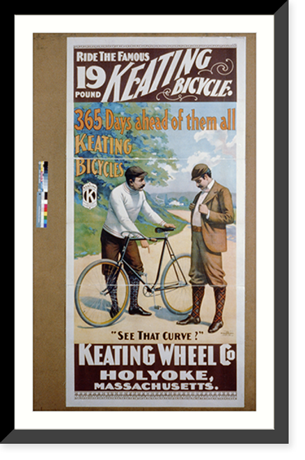 Historic Framed Print, Keating Bicycle, 365 Days ahead of them all - 2,  17-7/8" x 21-7/8"