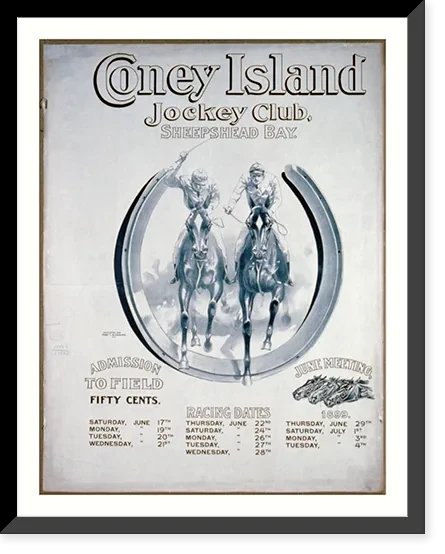 Vintage Landscape - Coney Island - Jockey Club Sheepshead Bay