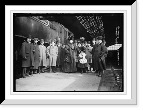 Historic Framed Print, Travelers at train station starting for Florida, New York - 2,  17-7/8" x 21-7/8"