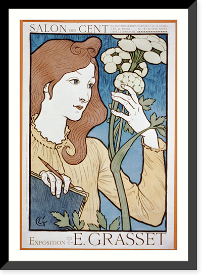 Historic Framed Print, Exposition...E. Grasset. Salon des Cent. Paris,  17-7/8" x 21-7/8"