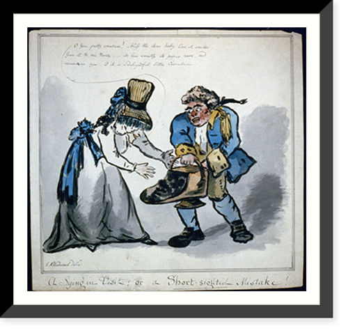 Historic Framed Print, A lying-in visit; or a short-sighted mistake! - 2,  17-7/8" x 21-7/8"