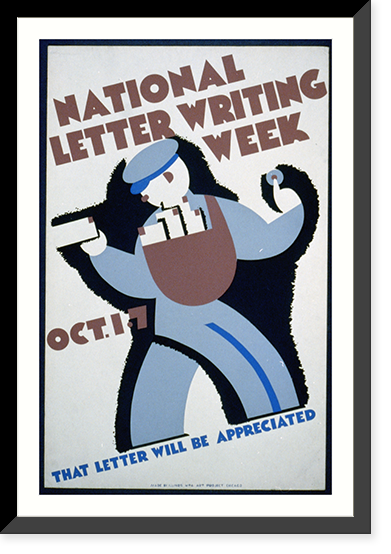National letter writing week, Oct. 1-7 That letter will be appreciated. Classic, Antique Print