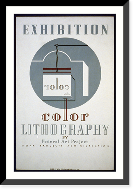 Historic Framed Print, Exhibition color lithography by Federal Art Project Work Projects Administration,  17-7/8" x 21-7/8"