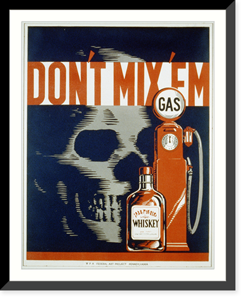 Historic Framed Print, Don't mix 'em,  17-7/8" x 21-7/8"