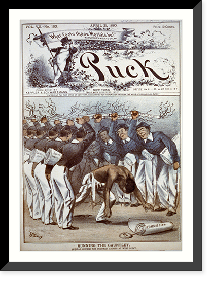 Running the guantlet. Special course for colored cadets at West Point, Antique Wall Art