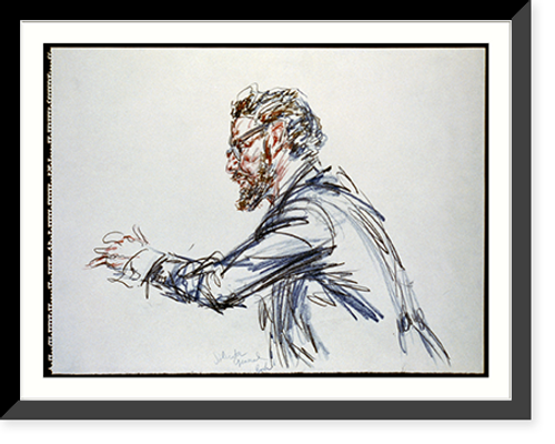 Historic Framed Print, Solicitor General Bork.Howard Brodie,  17-7/8" x 21-7/8" Historic Framed Print, Solicitor General Bork.Howard Brodie,  17-7/8" x 21-7/8"