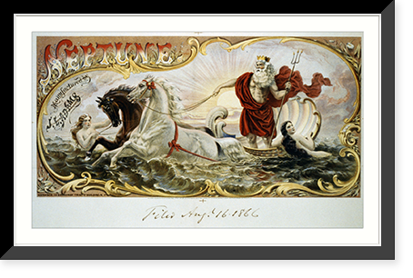 Neptune, Manufactured by J.L. Adams, Antique Wall Art