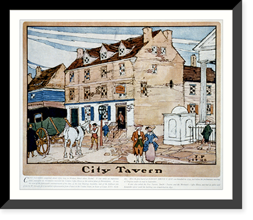 Historic Framed Print, [Pre-Revolutionary taverns and inns in Philadelphia] - 4,  17-7/8" x 21-7/8"