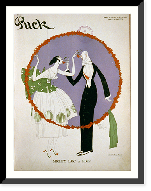 Historic Framed Print, Mighty lak' a rose,  17-7/8" x 21-7/8"
