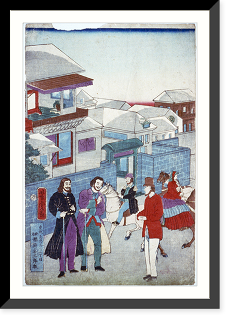 Historic Framed Print, [Yokohama ijin yashiki],  17-7/8" x 21-7/8"