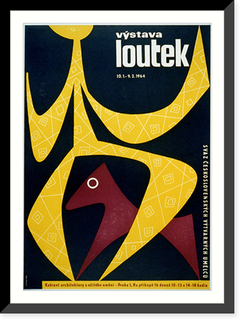 Historic Framed Print, V&yacute;stava Loutek, 10. 1. - 9.2.1964.Jaroslav S&#x0301;v&aacute;b,  17-7/8" x 21-7/8"