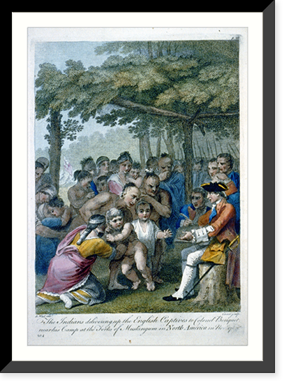 The Indians delivering up the English captives to colonel bouquet - 2, Antique Print