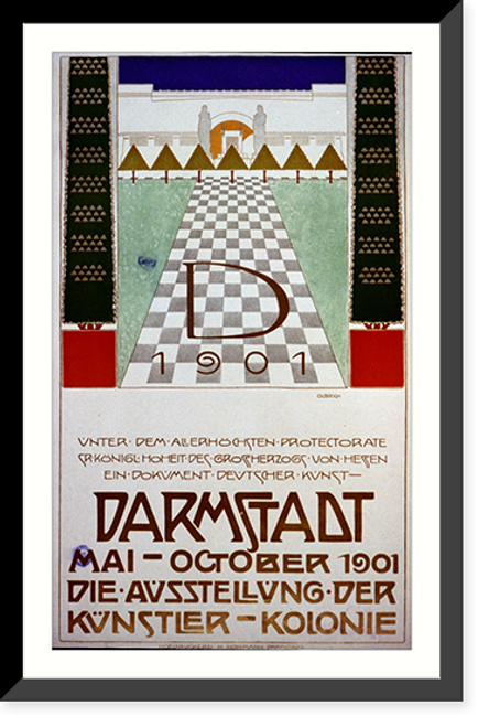 Historic Framed Print, Darmstadt, Mai-October 1901; die Ausstellung der K&uuml;nstler-Kolonie.Olbrich.,  17-7/8" x 21-7/8"