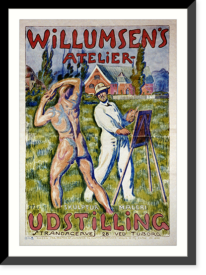 Antique Photo Print - Willumsen's atelier. udstilling