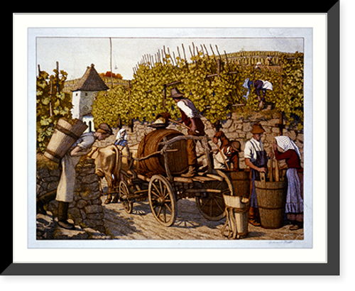 Historic Framed Print, [The grape harvest] - 2,  17-7/8" x 21-7/8"