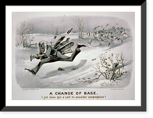 Historic Framed Print, A change of base: I jist done got a call to anodder congregation!,  17-7/8" x 21-7/8"