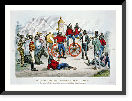 Historic Photo Print - The darktown fire brigade-taking a rest