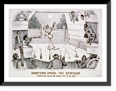 Antique Photo Print - Darktown opera-the serenade - Historic Wall Art Gift