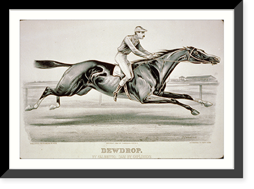 Historic Framed Print, Dewdrop: By Falsetto, dam by explosion,  17-7/8" x 21-7/8"