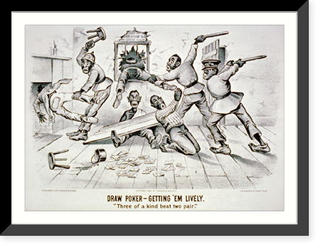 Vintage Photo Print - Draw Poker-Getting' em lively