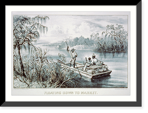 Historic Framed Print, Floating down to market - 2,  17-7/8" x 21-7/8"