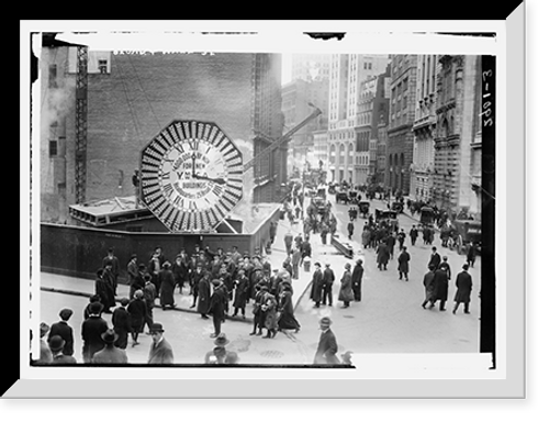 Historic Framed Print, Broad and Wall St. - 2,  17-7/8" x 21-7/8"