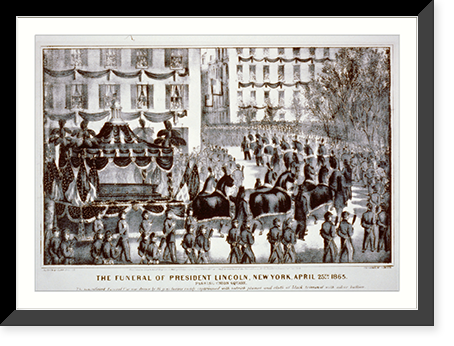 The funeral of president Lincoln, New York, April 25th 1865: passing union square - 2 Classic, Antique Wall Art