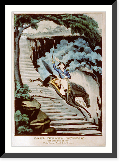Genl. Israel Putnam: the iron son of 76" Effecting his escape from the British dragoons.", Antique Print