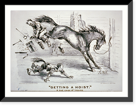 Historic Photo Print - Getting a hoist: a bad case of the heaves