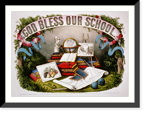 Historic Framed Print, God bless our school - 2,  17-7/8" x 21-7/8"